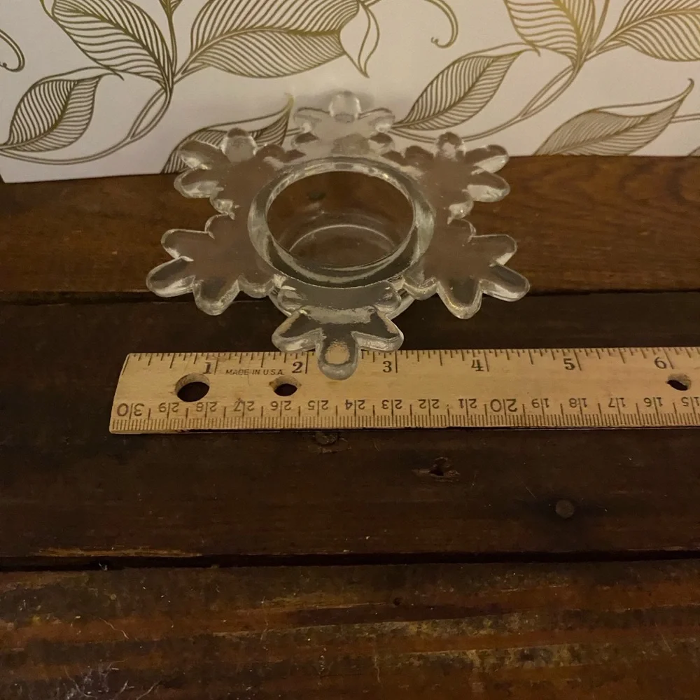 Crate&Barrel Winter Snowflake Tealight Holders